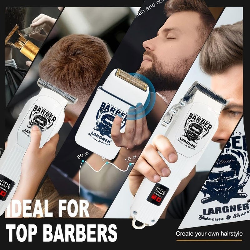 Largner Hair Clippers for Men Professional, Beard Trimmer Kits & Sets, Electric Shavers, Hair Clippers & Trimmer Ceramic T-Blade, for Barber, for Gifts - Image 3